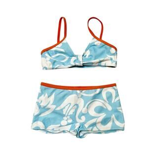 Mini Boden Floral Print Swim Suit Size 4-5